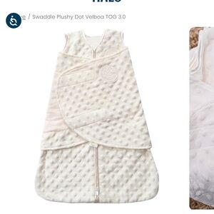 Halo Cream Swaddle Plushy Dot Velboa